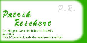 patrik reichert business card